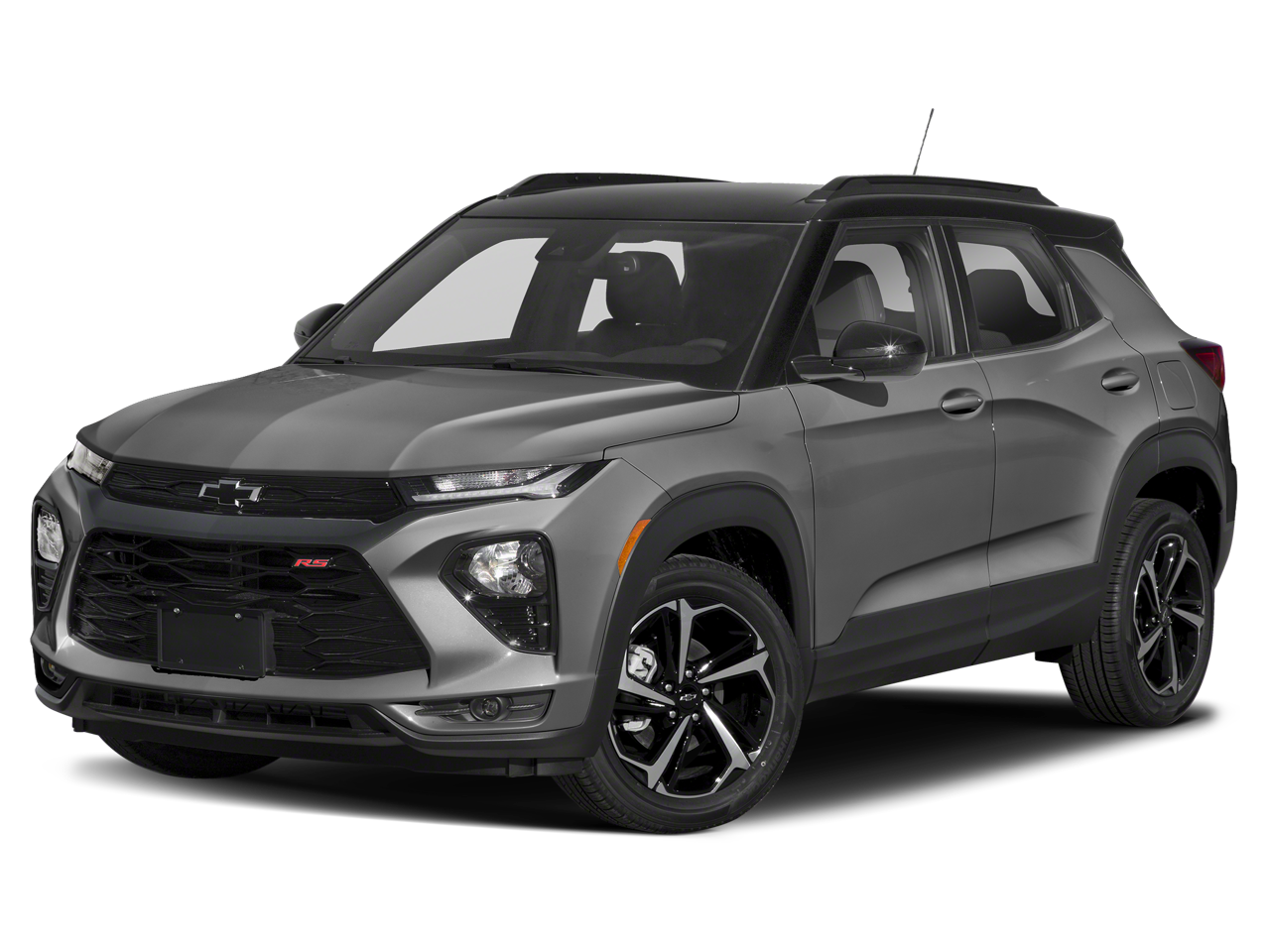 2021 Chevrolet TrailBlazer RS in Satin Steel Metallic — front three-quarter view