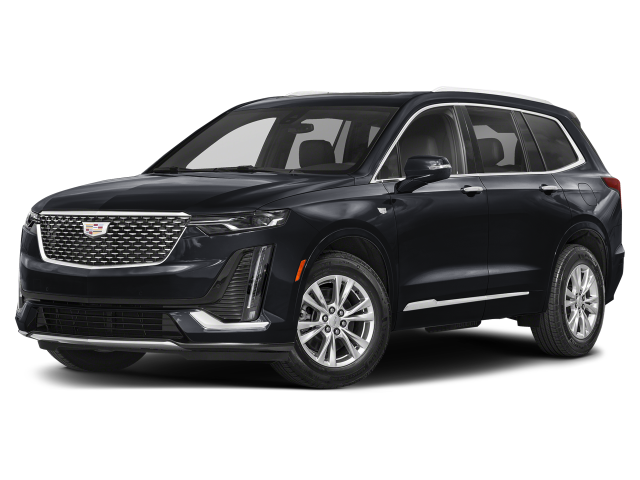 2024 Cadillac XT6 Premium Luxury in Stellar Black Metallic — front three-quarter view