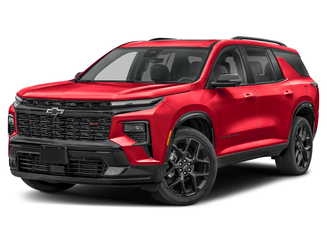 2025 Chevrolet Traverse RS in Radiant Red Tintcoat — front three-quarter view