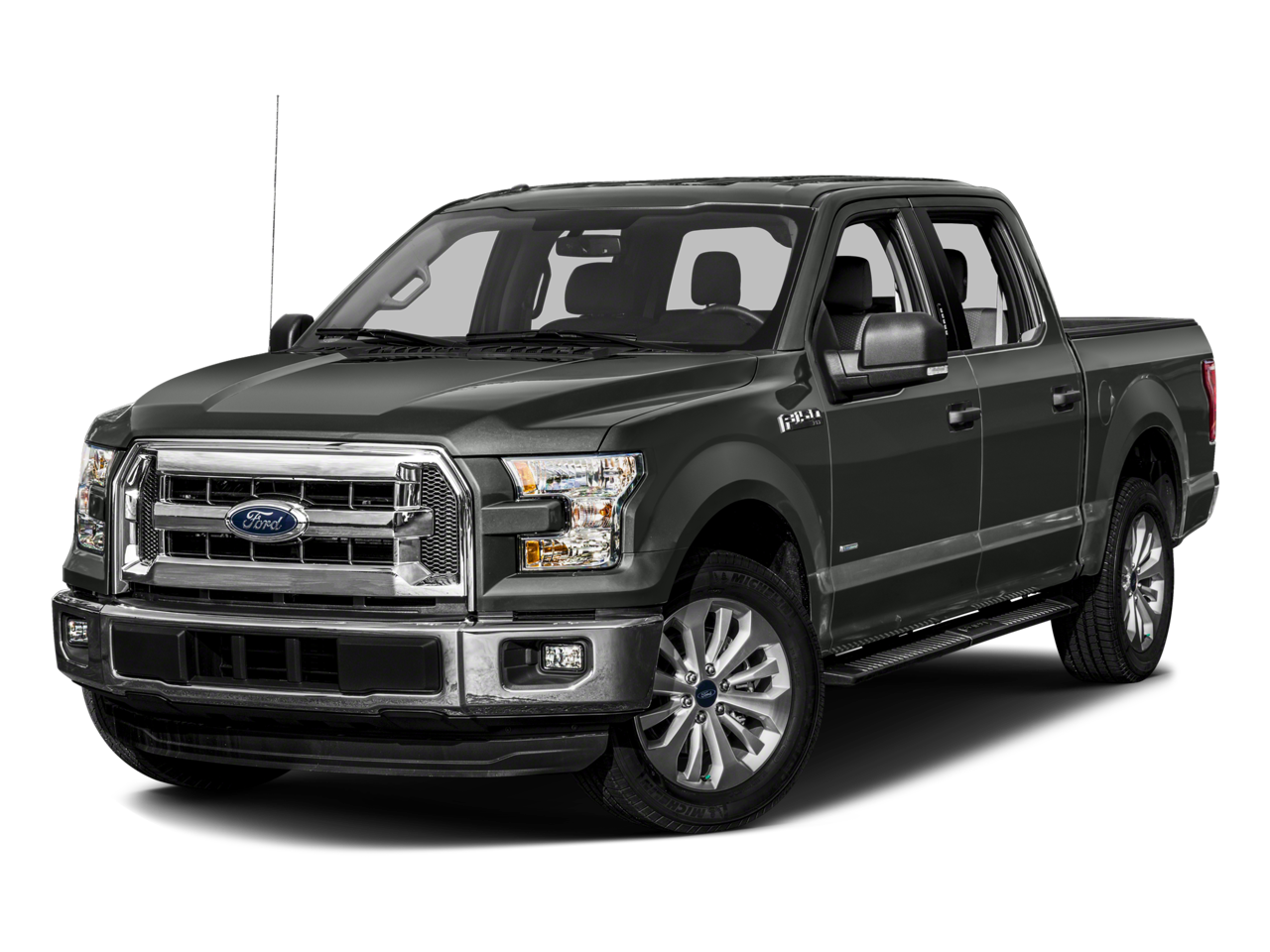 2016 Ford F-150 XLT in Magnetic — front three-quarter view