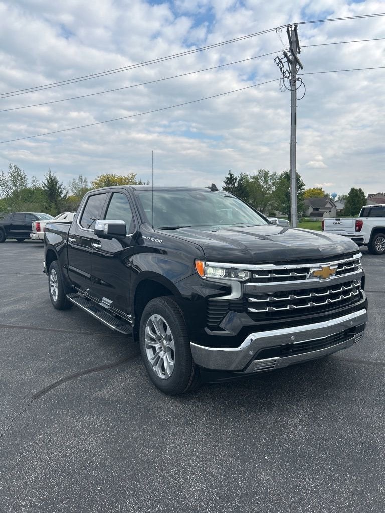 2026 Chevrolet Silverado 1500 LTZ in Black — front three-quarter view