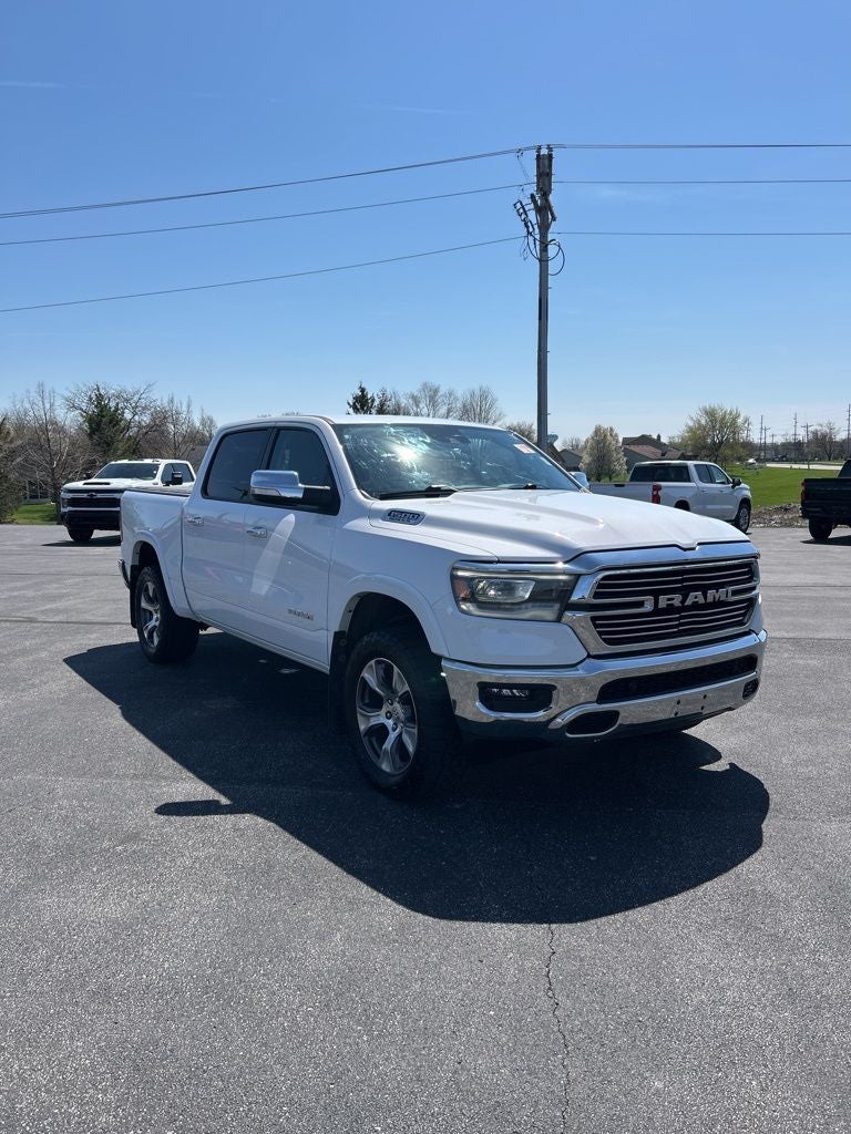 2022 RAM 1500 Laramie in Bright White Clearcoat — front three-quarter view