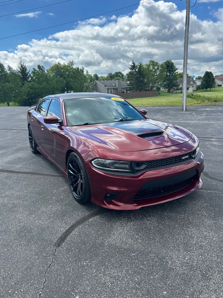 2019 Dodge Charger R/T Scat Pack in Octane Red Pearlcoat — front three-quarter view