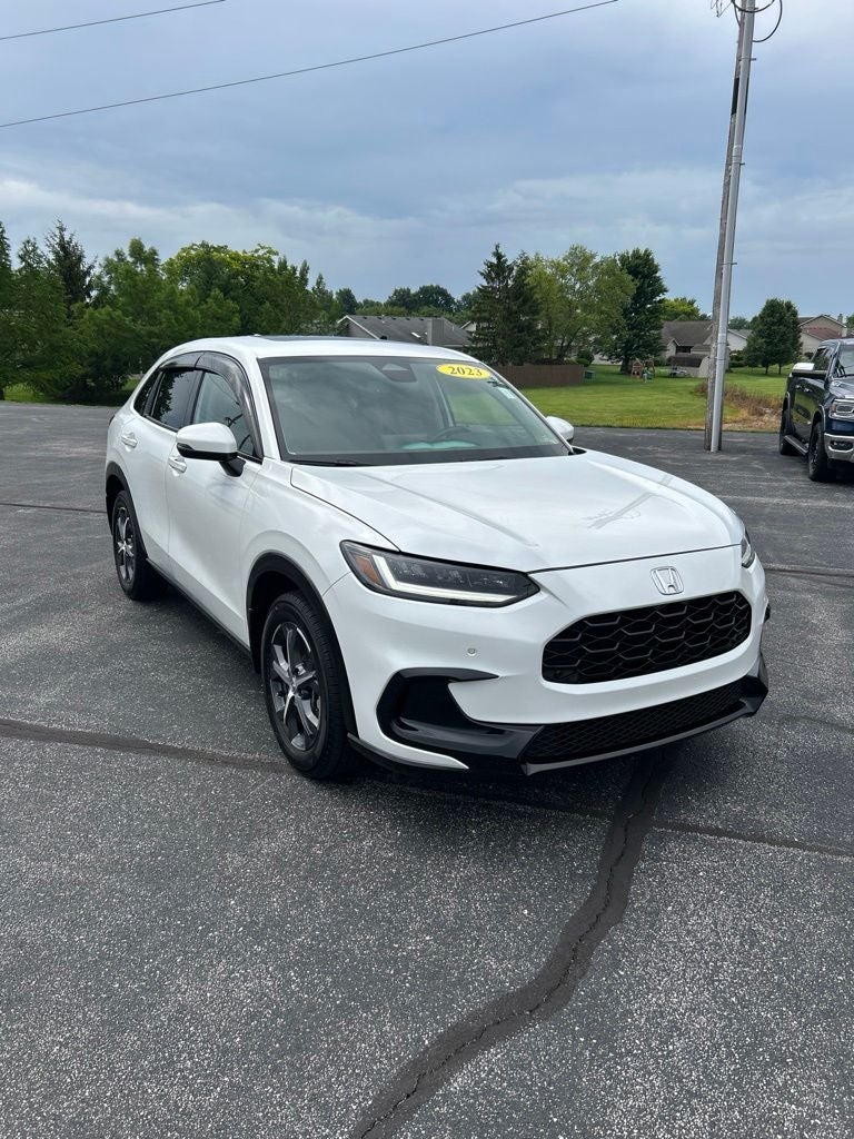 2023 Honda HR-V EX-L in White — front three-quarter view