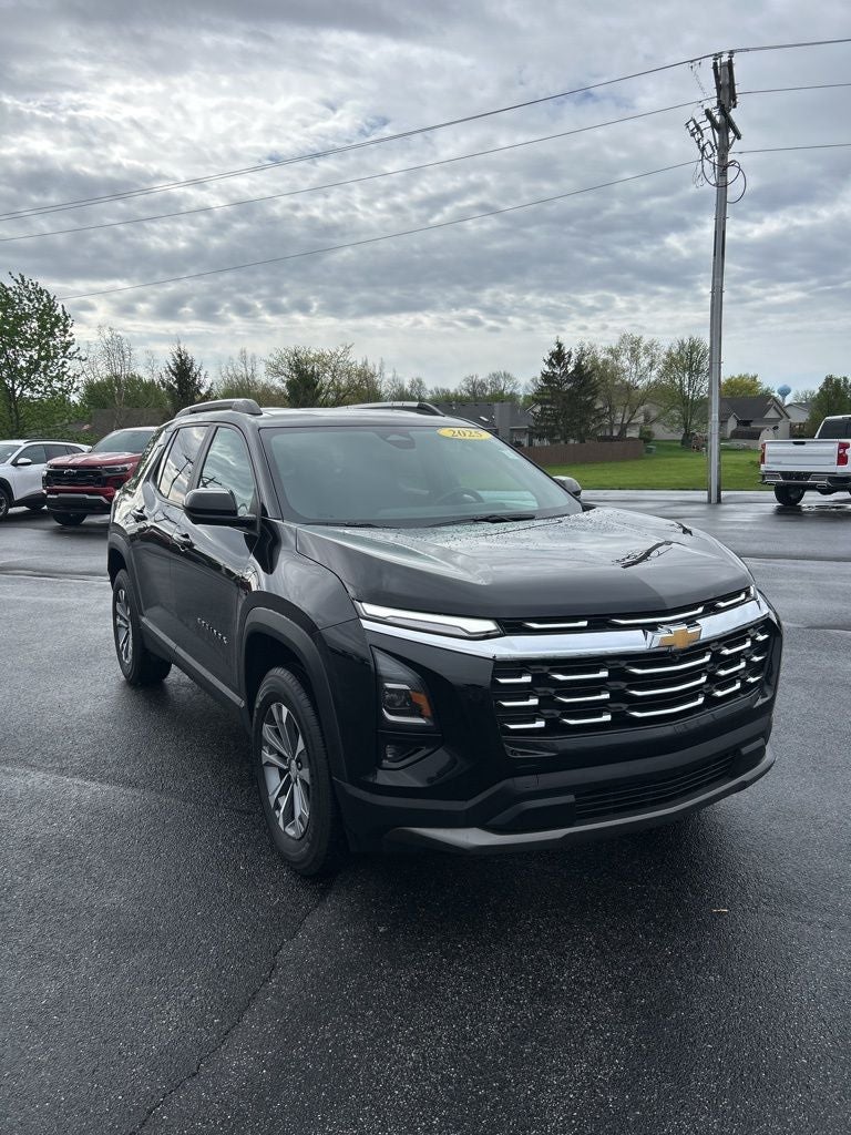 2025 Chevrolet Equinox LT in Mosaic Black Metallic — front three-quarter view