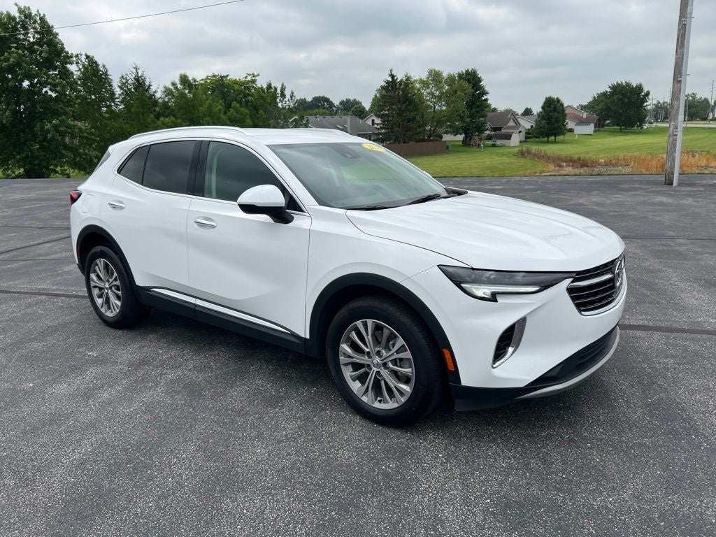 2023 Buick Envision Preferred in Summit White — front three-quarter view
